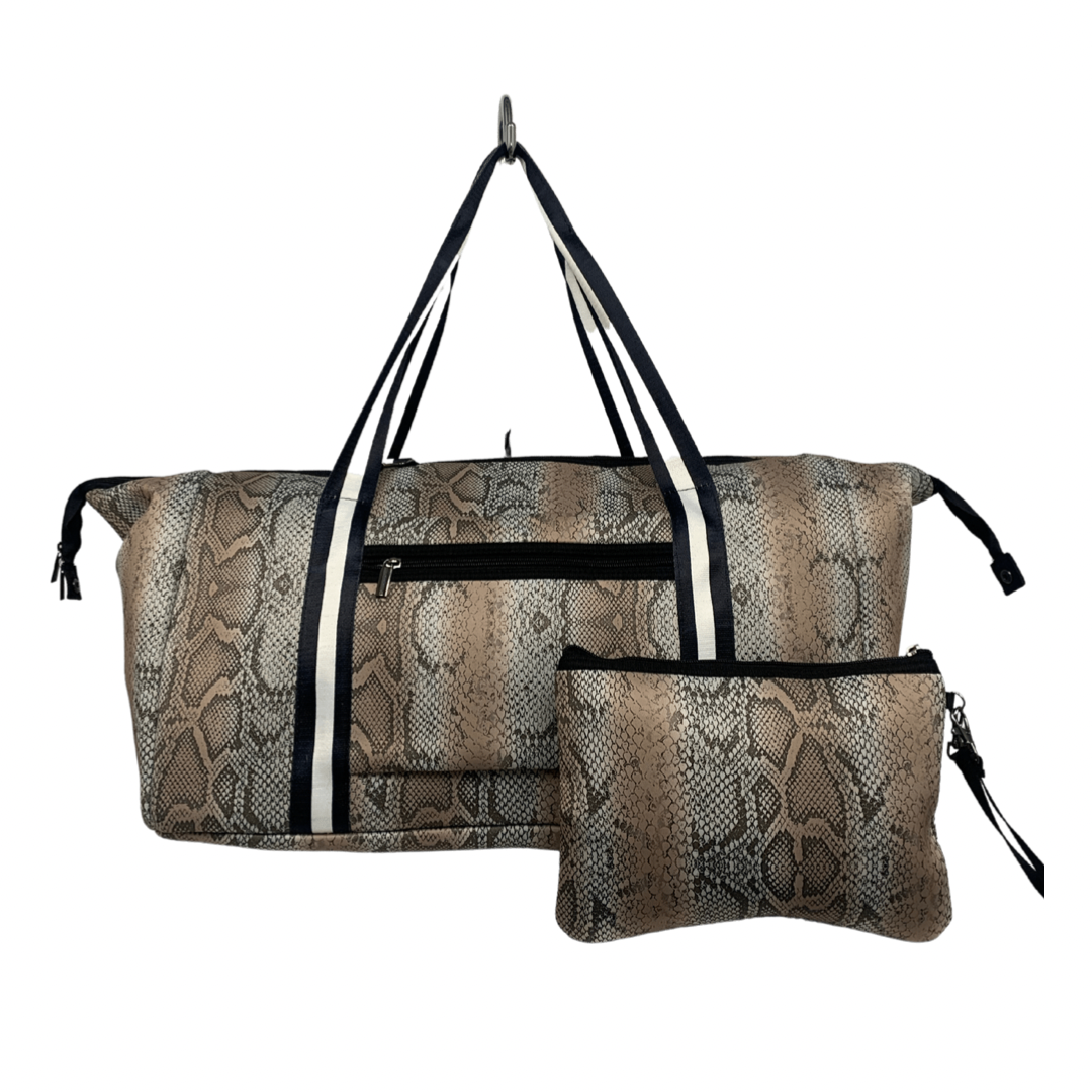 NP-6503DB Neoprene Duffle Bag Brown Snake