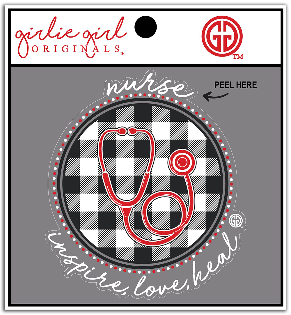 Decal/Sticker Nurse Plaid 2180