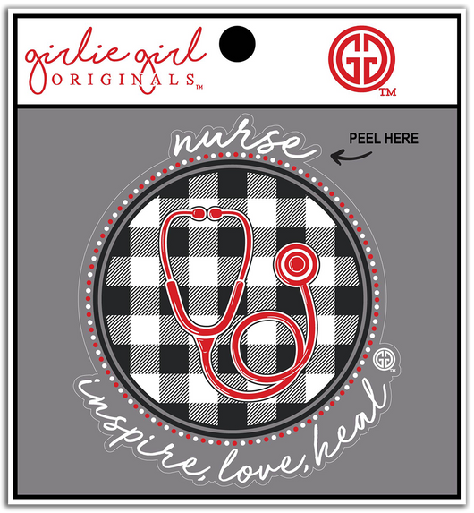 Decal/Sticker Nurse Plaid 2180