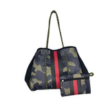 NP-4500-Camo Red Stripe Neoprene Tote Bag