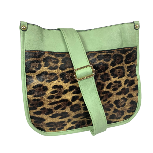 LP-7282 Crossbody Leopard Purse-Mint