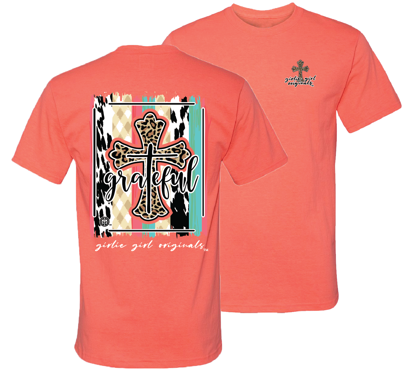 Grateful Cross Retro Heather Coral SS-2441