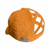 BT-937 Corduroy Criss Cross Cap Camel