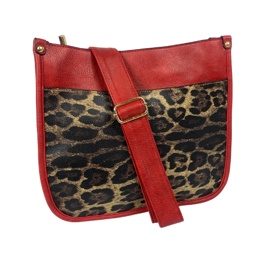 LP-7282 Crossbody Leopard Purse-Red
