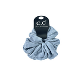 SCR-03 C.C CORDUROY SCRUNCHIE ICE BLUE