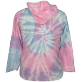 GGO-2497 Girlie Girl Originals Peace Sign Sweatshirt Hoodie Tie Dye - Unicorn Bomb