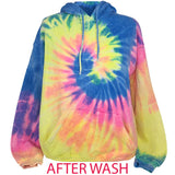 Girlie Girl Originals Logo Sweatshirt Hoodie Tie Dye-Neon Multi