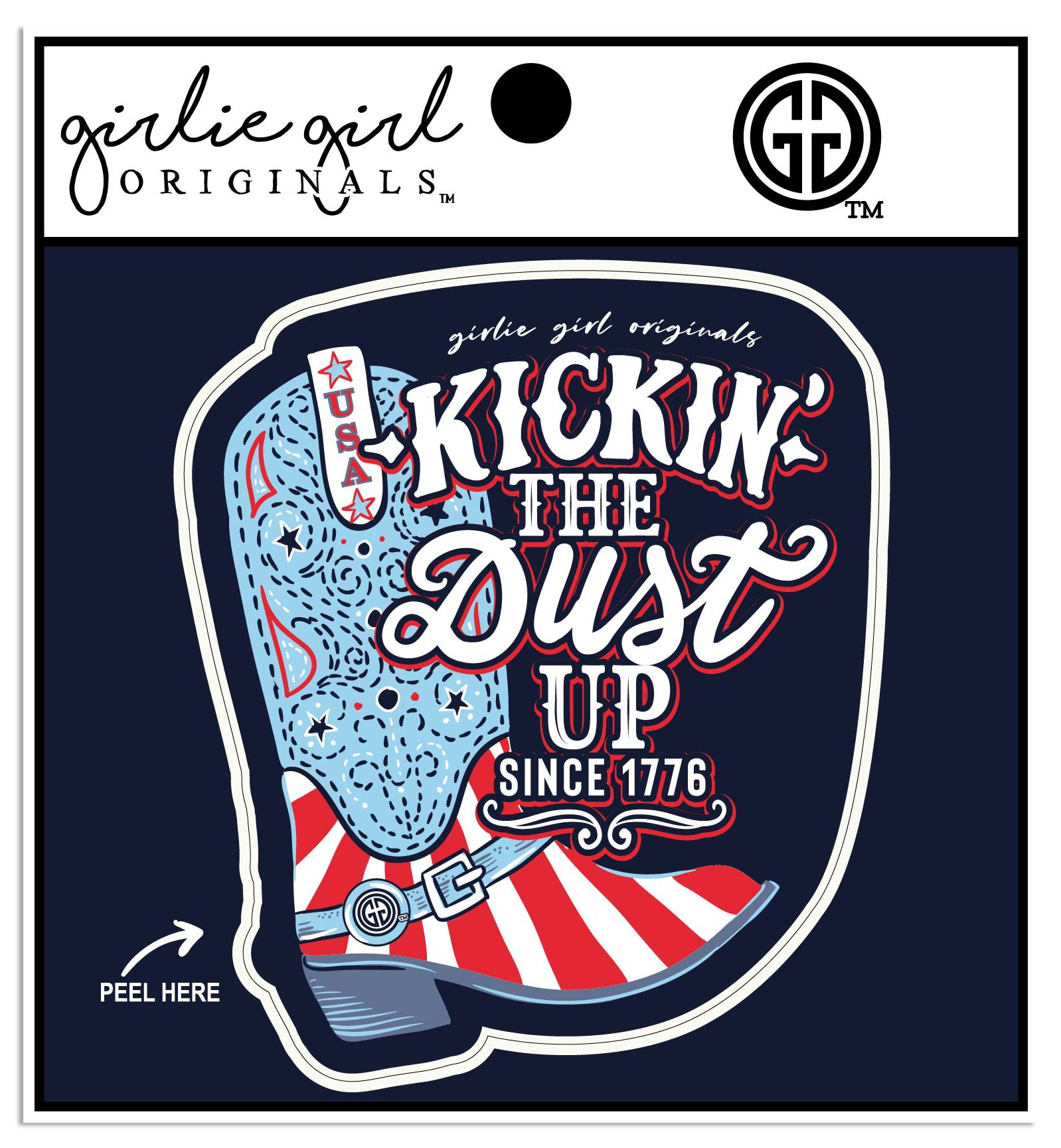 Decal/Sticker Kickin USA 2466