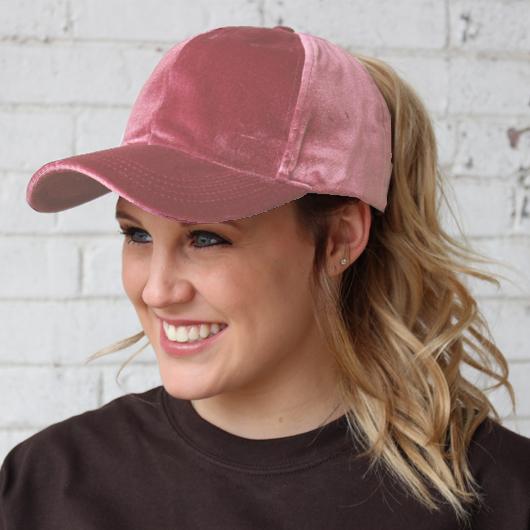 B-722 C.C Pony Caps Velvet Rose