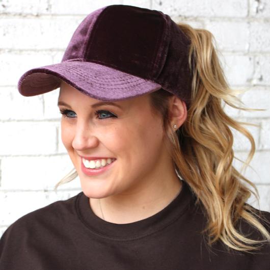 B-722 C.C Pony Caps Velvet Violet