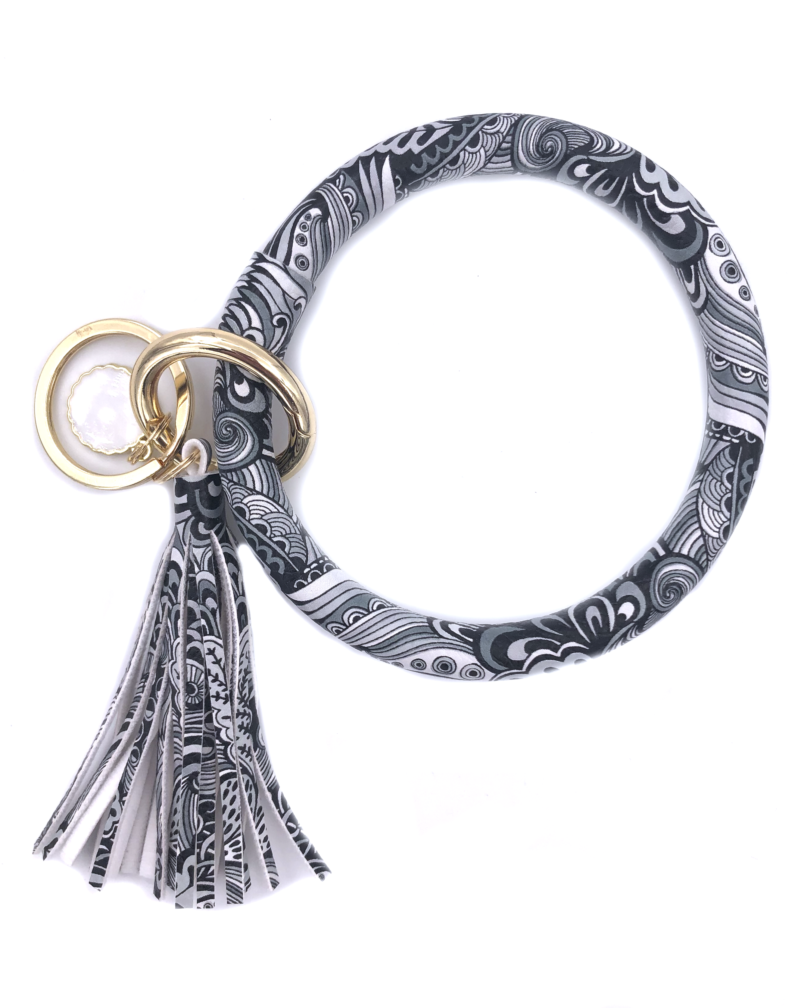 KC-8845 Black White Feather Key Chain