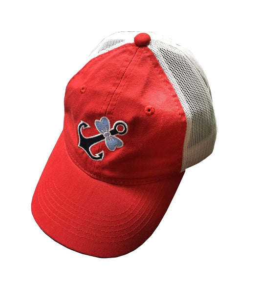 CAP-RED WITH BOWTIE ANCHOR