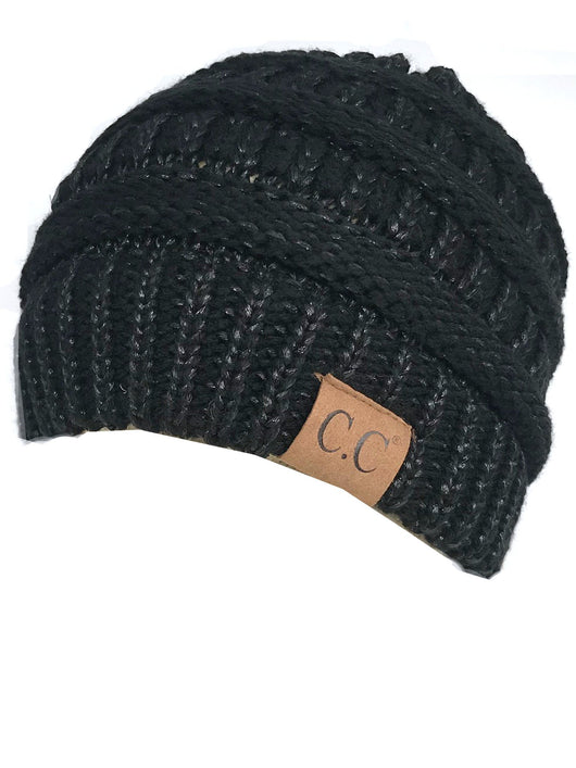 HAT-20A BEANIE METALLIC BLACK BLACK