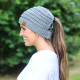 CCB-1 C.C Criss Cross Beanie Light Mel Grey