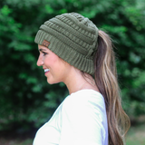 CCB-1 C.C Criss Cross Beanie Olive