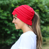 CCB-1 C.C Criss Cross Beanie Red