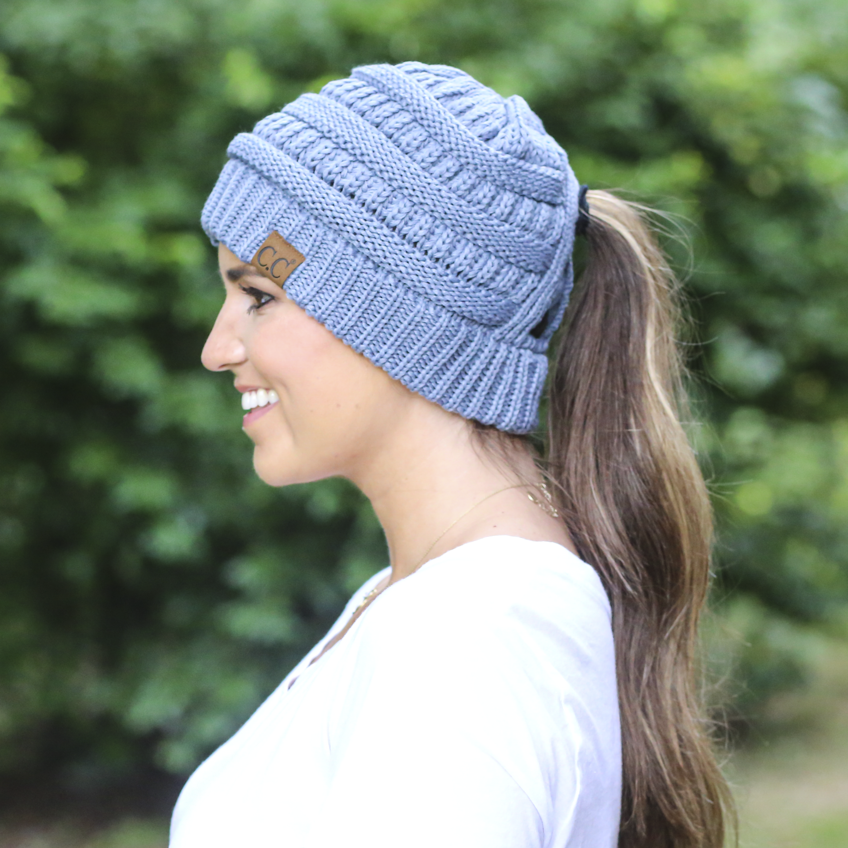 CCB-1 C.C Criss Cross Beanie Steel Blue