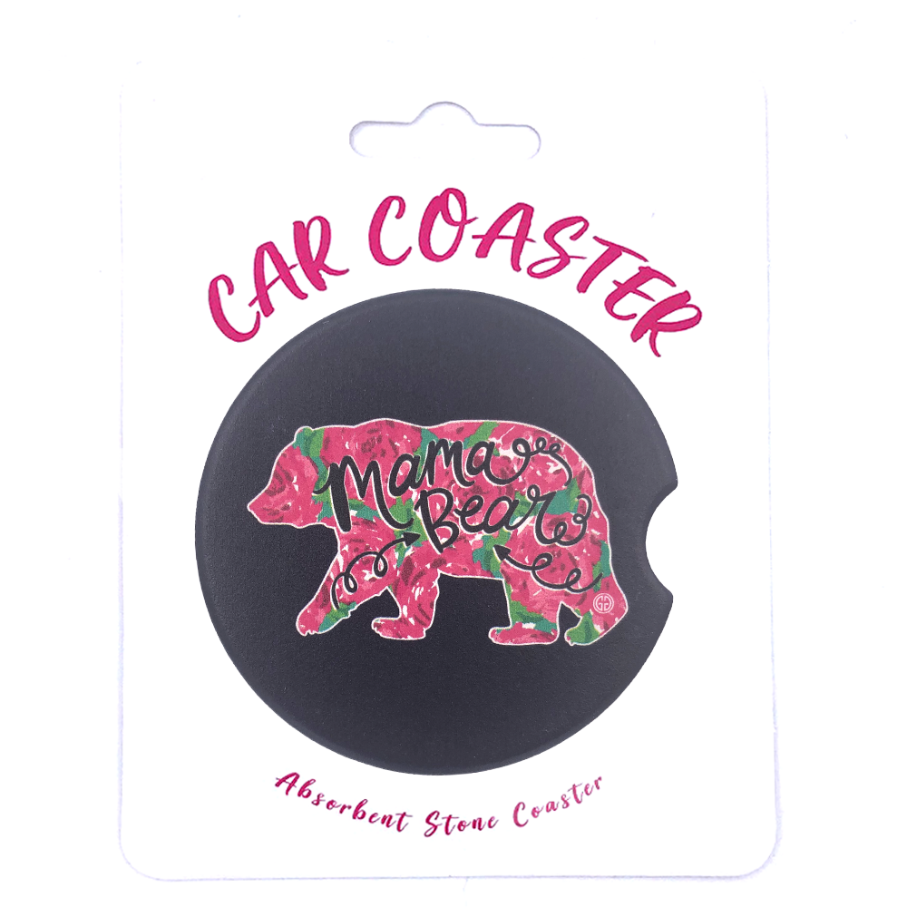 C3 - Car Coaster Mama Bear Floral