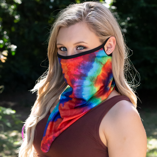 FB-2020 FACE BANDANA TIE DYE PRIMARY