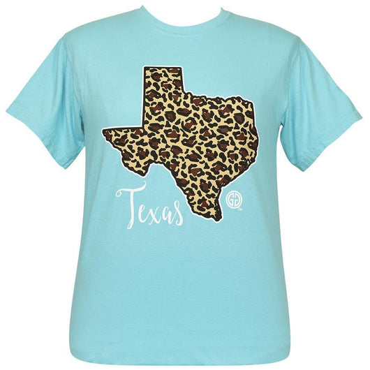 Leopard Texas Comfort Color Lagoon Blue-SS-1294