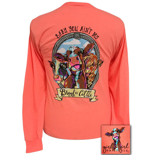 Brand of Cattle-Retro Heather Coral LS-1852