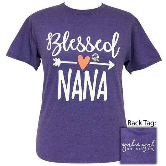 Blessed Nana-Retro Heather Purple SS-1943
