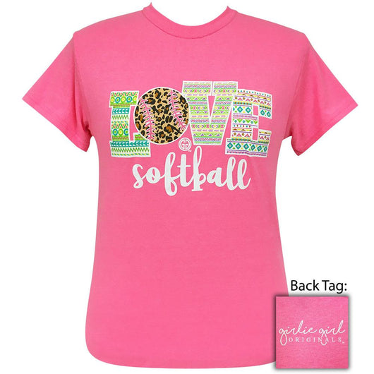 Love Softball 2-Safety Pink SS-2096