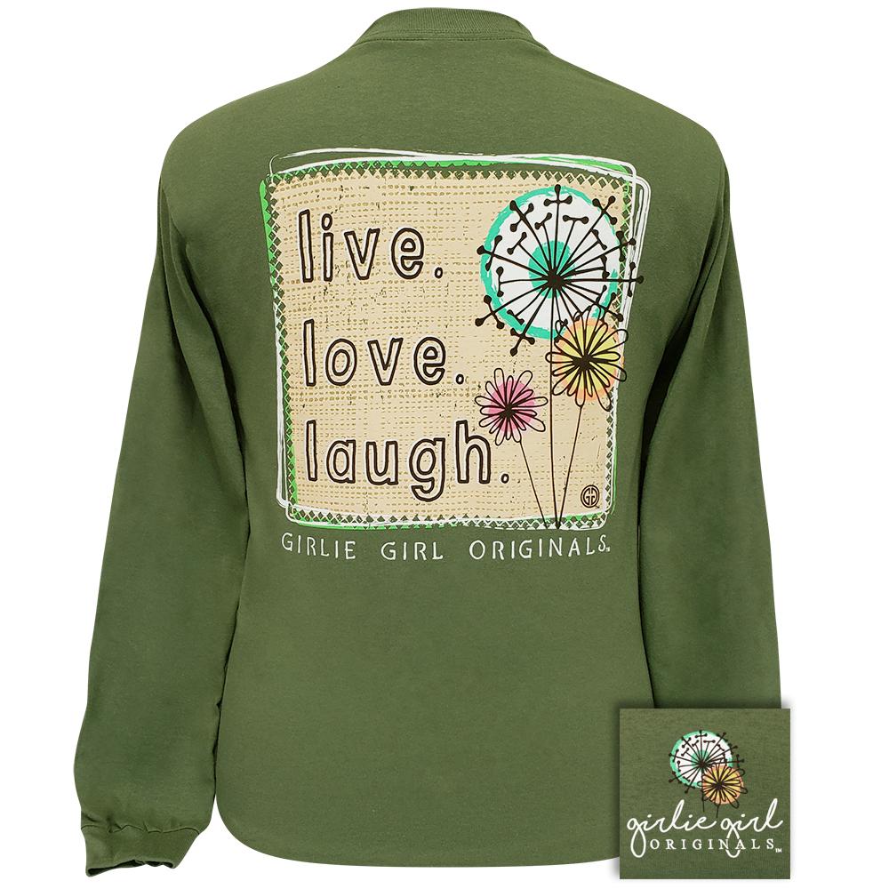 Live Love Laugh-Military Green LS-2166