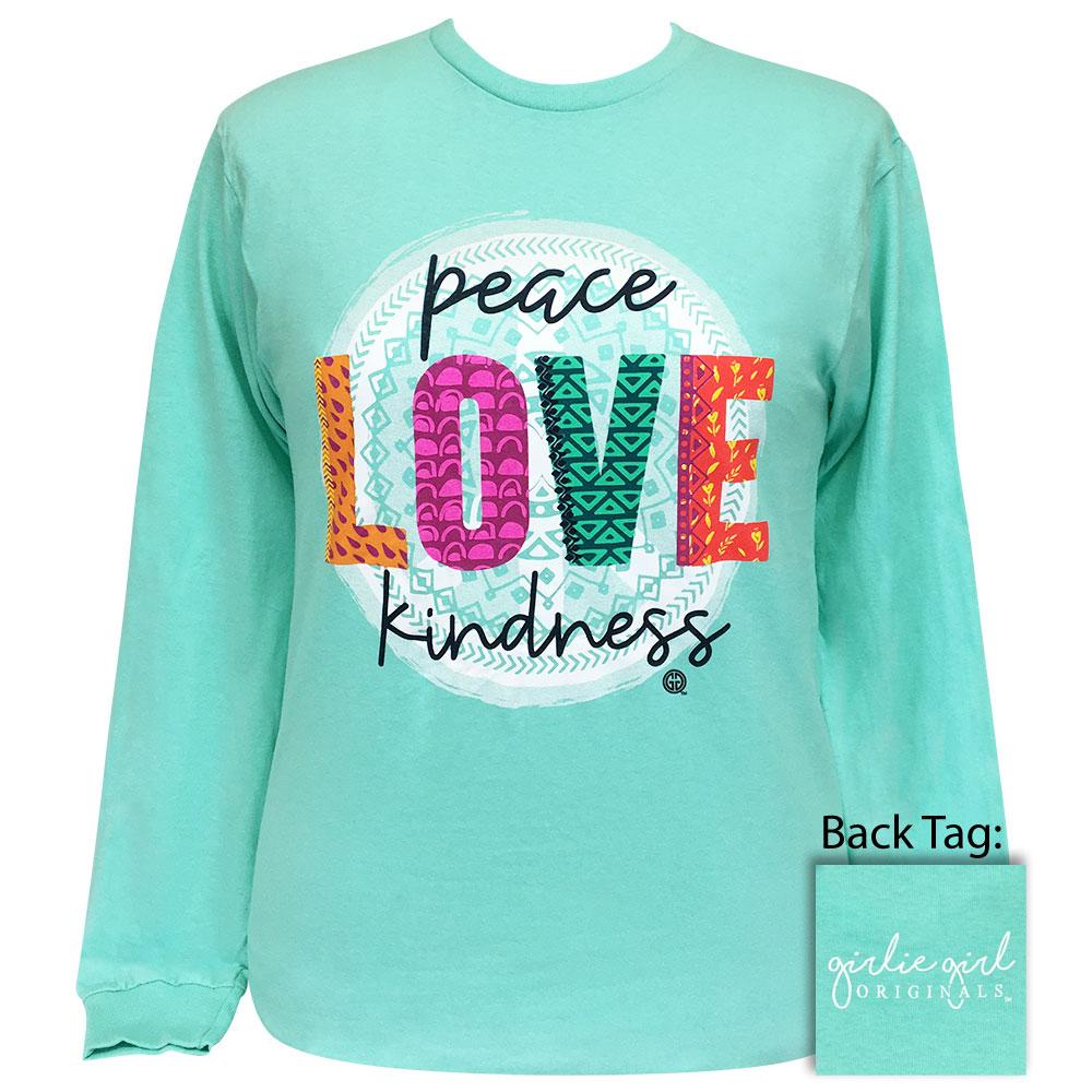 Peace Love Kindness Celadon LS