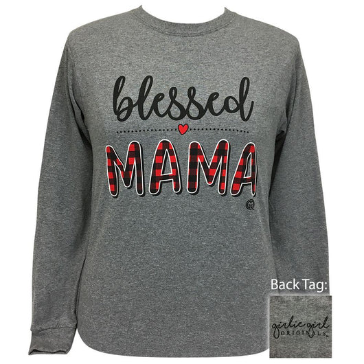 Blessed Mama-Graphite Heather LS-2222