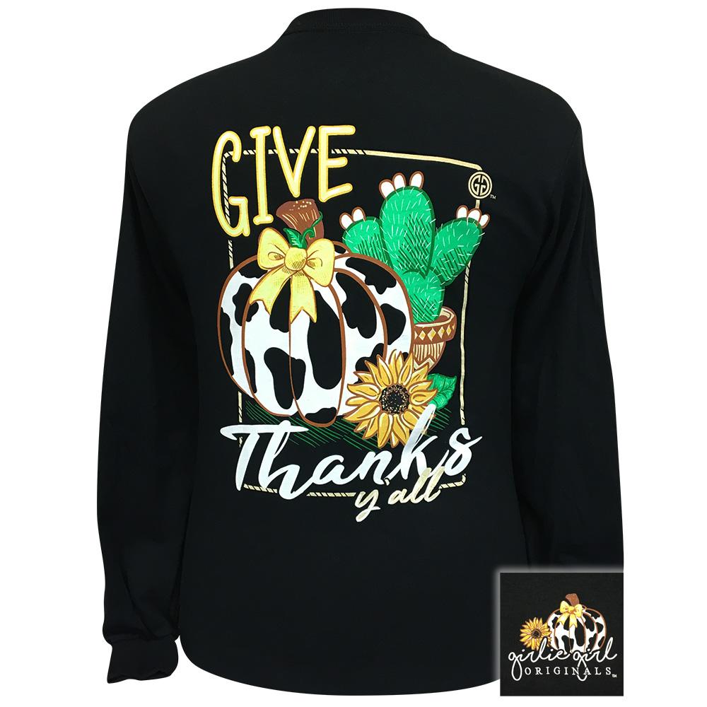 Give Thanks Y'all-Black LS-2313