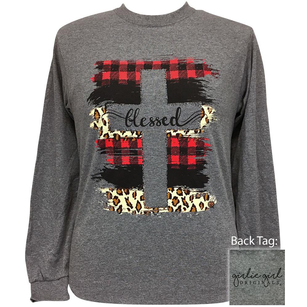 Blessed Patterns-Graphite Heather LS-2336