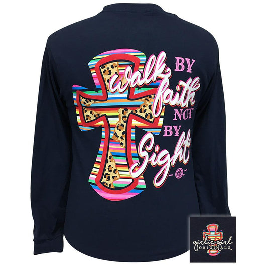 Serape Leopard Cross Navy LS-2344