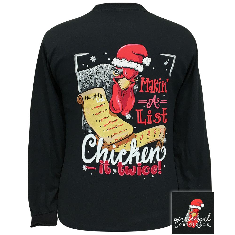 Chicken It Twice-Black LS-2347