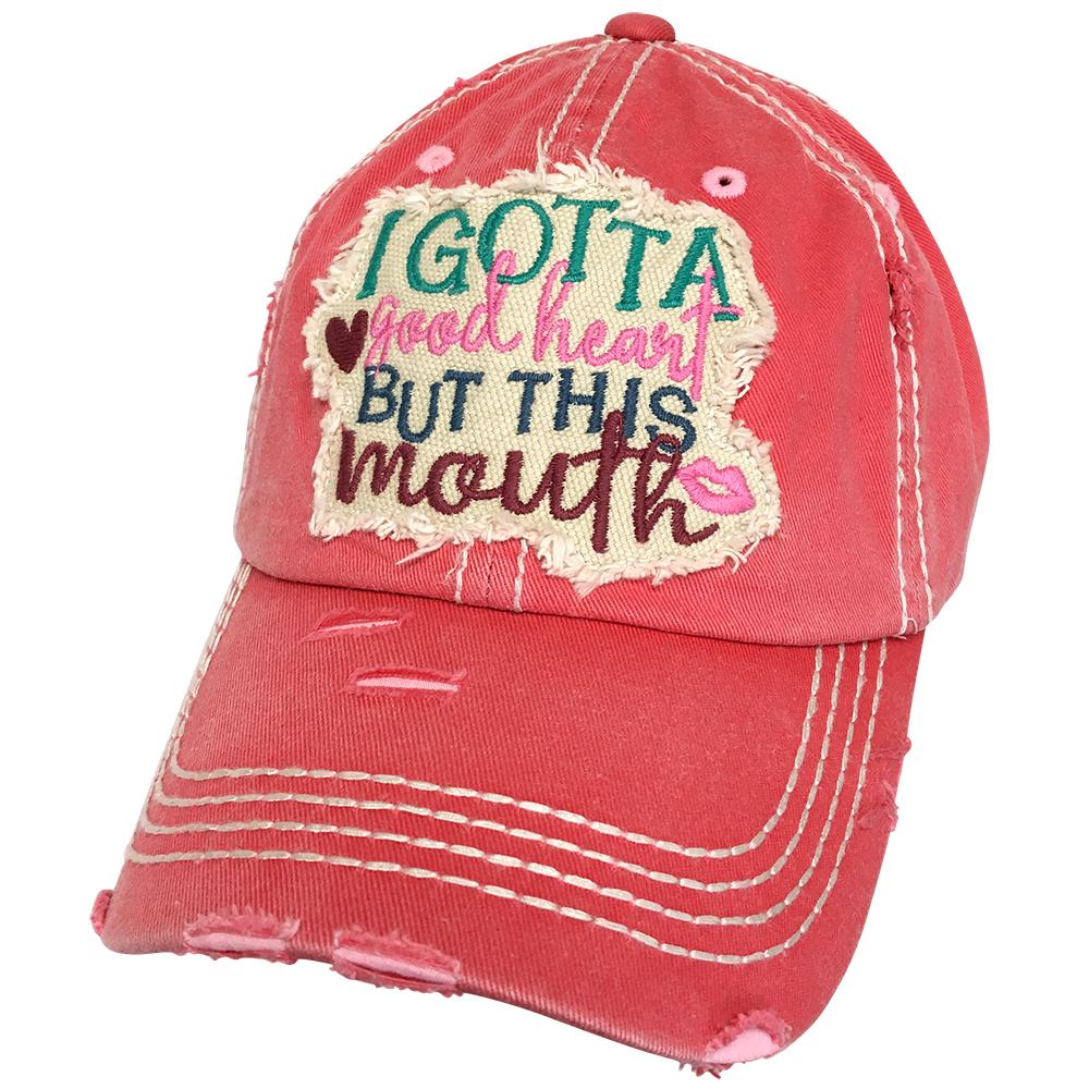 KBV-1242 Good Heart Cap Hot Pink