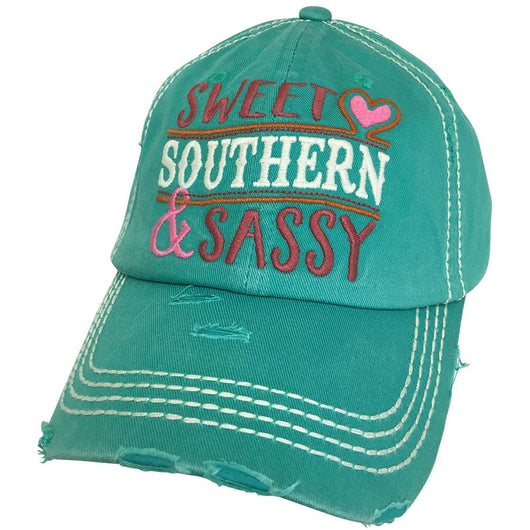 KBV-1244 Sweet Southern And Sassy Cap Turquoise