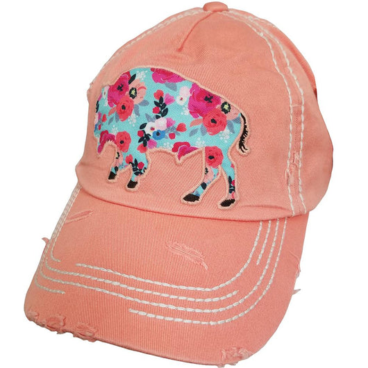 KBV-1159 Buffalo Flower Hat Peach