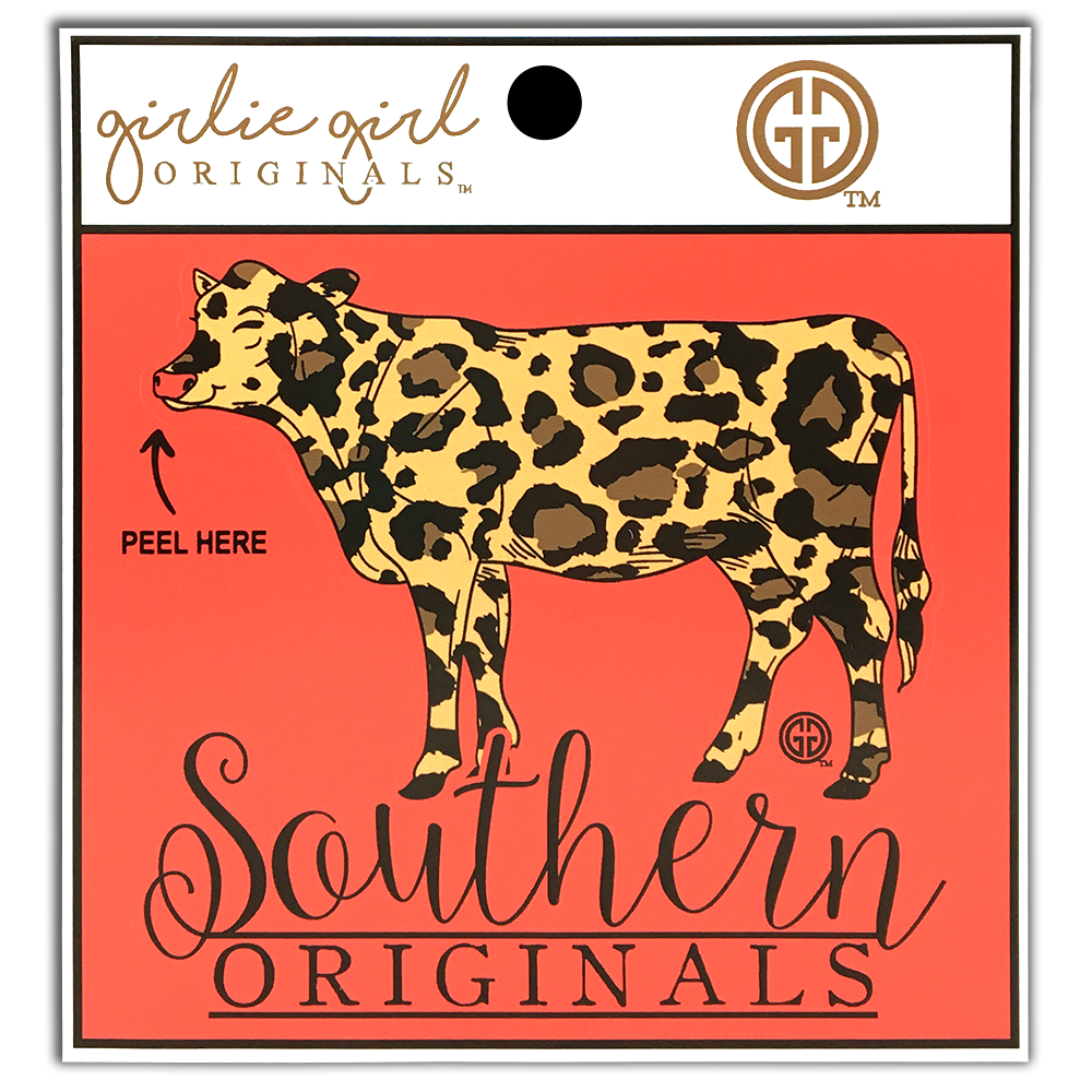 Decal/Sticker Leopard Print Cow 2223