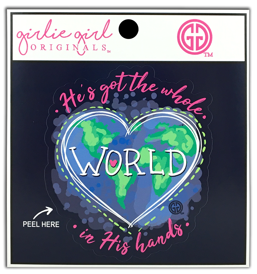 Decal/Sticker World In His Hands 2295