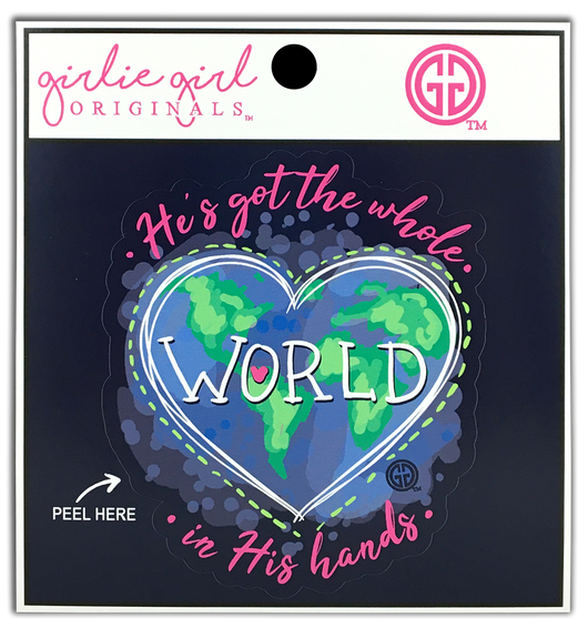 Decal/Sticker World In His Hands 2295