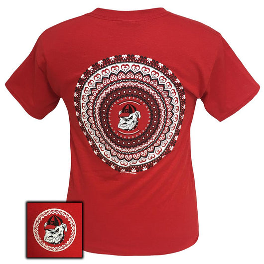 Georgia Mandala Red  Short Sleeve