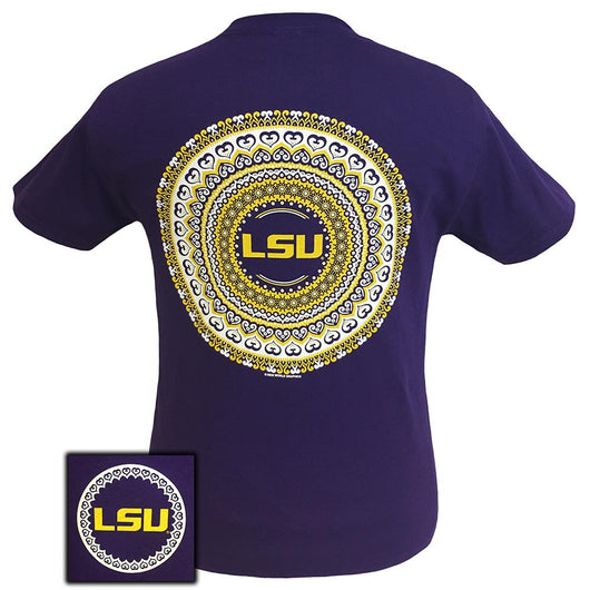 LSU Mandala Purple Short Sleeve