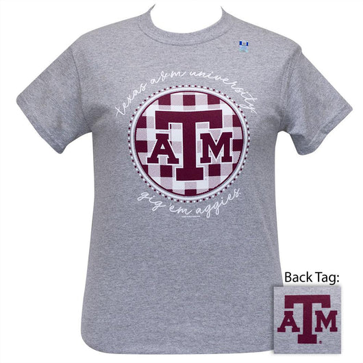 Texas A&M Buffalo Plaid Sport Grey SS