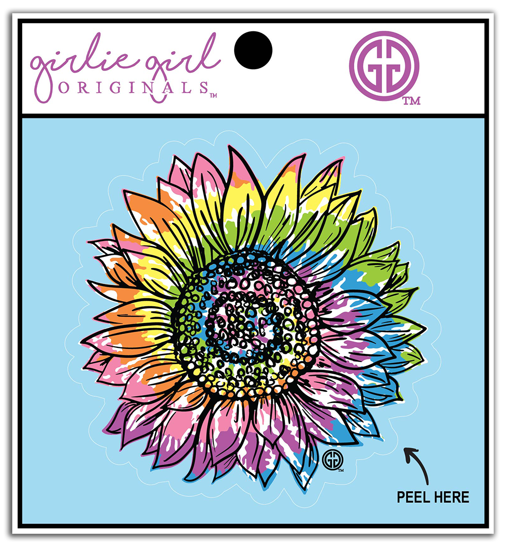 Decal/Sticker Tie Dye Sunflower 2305