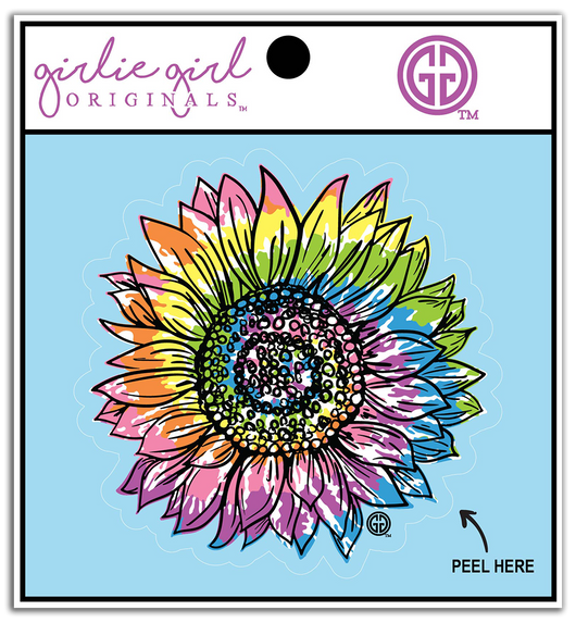 Decal/Sticker Tie Dye Sunflower 2305