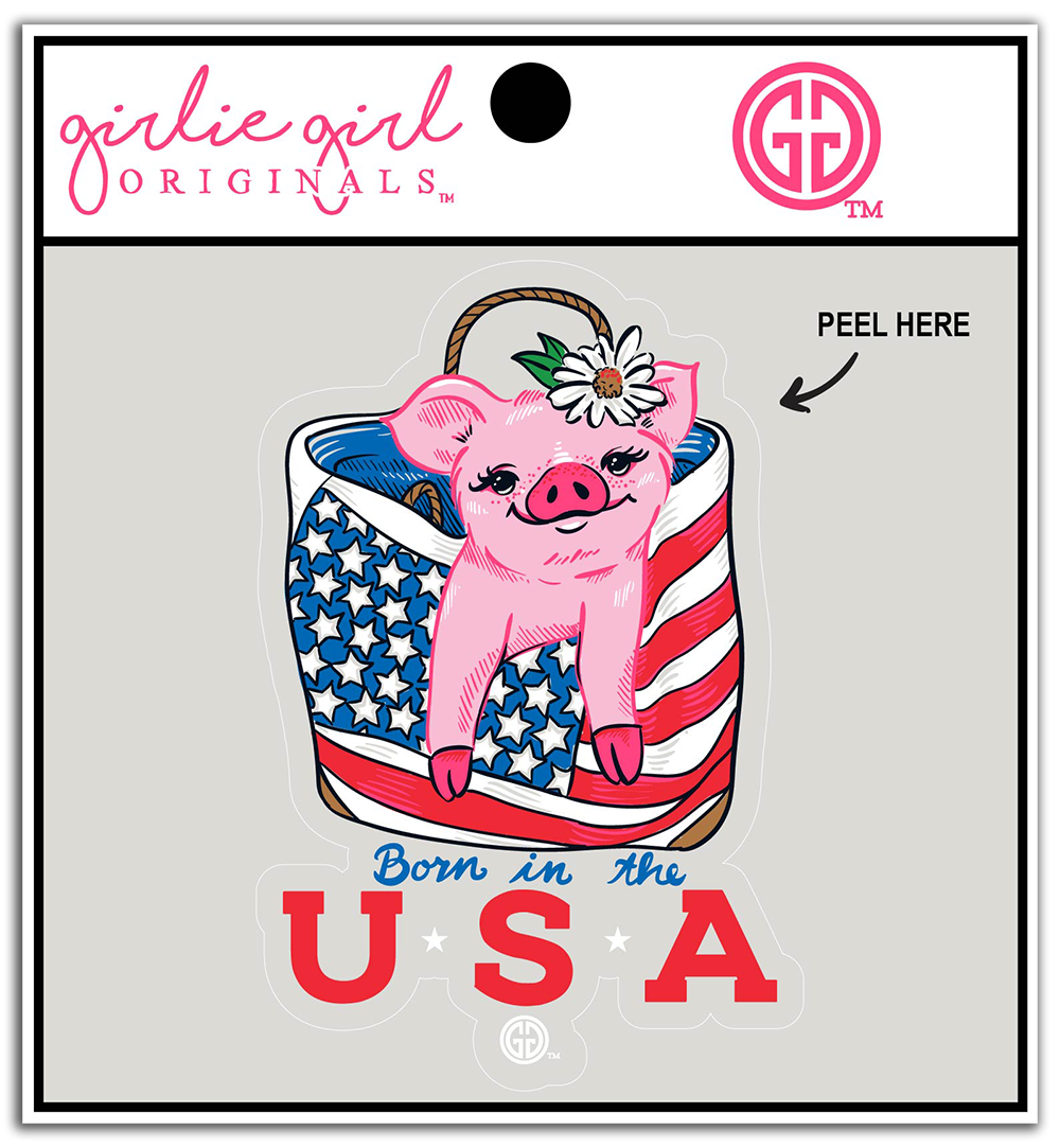 Decal/Sticker USA Piggy 2337