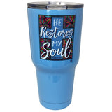 TB2468 He Restores Stainless Steel Tumbler