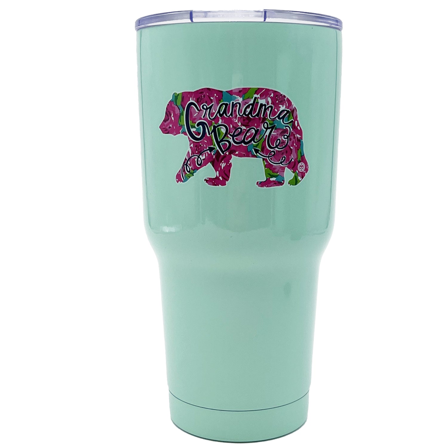 TB2468 Grandma Bear Floral Stainless Steel Tumbler