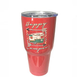 TB2468 Happy Camper Coral Stainless Steel Tumbler