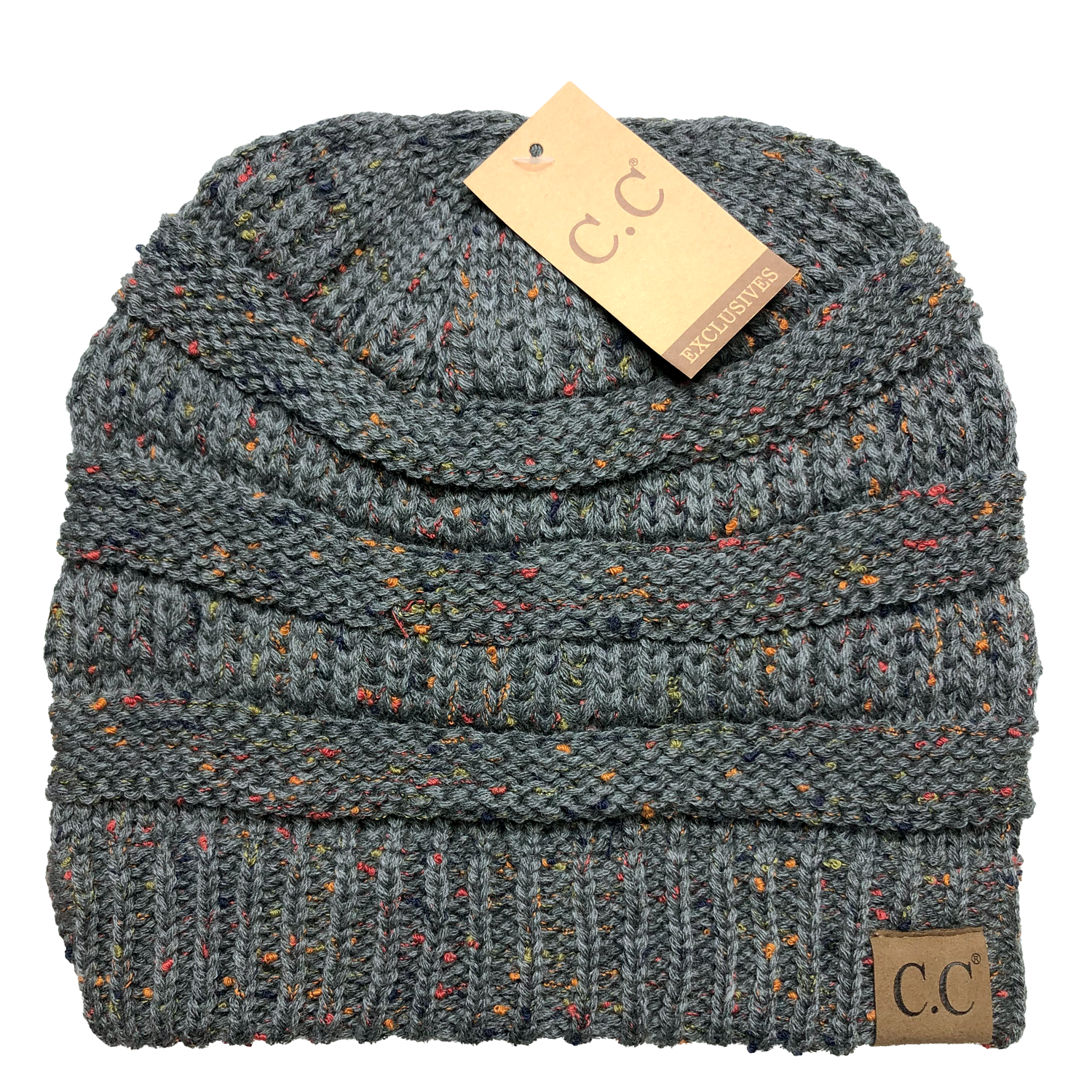 HAT33-Speckled Dark Melange Gray